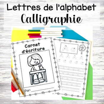 Preview of Calligraphy - tracing sheet with French words calligraphie lettres avec mots