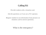 Calling 911