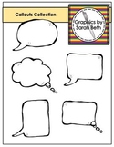 Callouts Collection - Clipart Graphics - Speech & Thought Bubbles