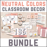 Calm Boho Neutral CLASSROOM DECOR BUNDLE | Back to School