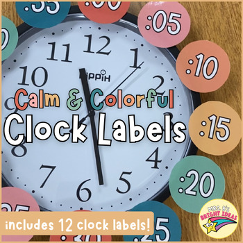 Preview of Calm & Colorful Clock Labels