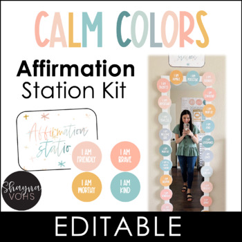Preview of Calm Colors Affirmation Station