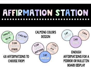 Preview of Calm Colors Affirmation Station
