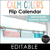Calendar Display and Flip Calendar Editable | Calm Colors