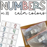 Calm Colors Number Cards