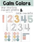 Calm Colors Skip Counting Number Posters and Clock Labels