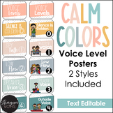 Calm Colors Voice Level Posters - Editable Voice Levels