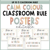 Classroom Rule Posters Editable l MODERN CALM NEUTRAL l Cl