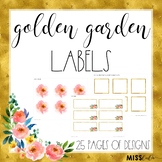 Golden Garden Labels {Editable}