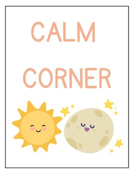 Preview of Calm Corner Poster | Social Emotional Learning | Classroom Decor