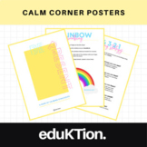 Calm Corner Posters for Breathing and Grounding Strategies