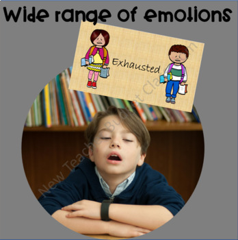 Calm Corner Sandy Emotions Cards Posters by New Teacher Budget Classroom
