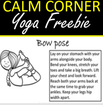 Preview of Calm corner Yoga cards *freebie*