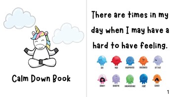 Preview of Calm Down Book/Social Story