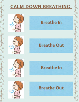 Calm Down Breathing Poster by Chloe Balch | Teachers Pay Teachers