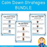 Calm Down Breathing Strategies Posters & Student Cards BUNDLE