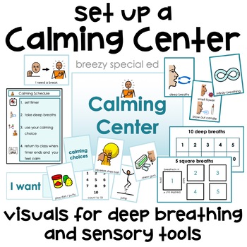Preview of Calm Down Center Visuals for Deep Breathing and Sensory Regulation