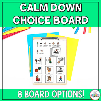 Preview of Calm Down Choice Board