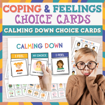 Preview of Calm Down Choice Cards Strategies Calming Corner Visuals Coping Skills Zen Den