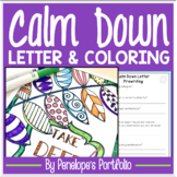 Calm Down Printables:  Calm Down Coloring Pages and Letter