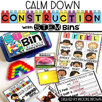 Preview of Calm Down Construction with STEM Bins® - Calm Down Corner for SEL