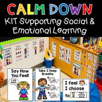Preview of Calm Down Corner Printables and Strategies for Social Emotional Learning