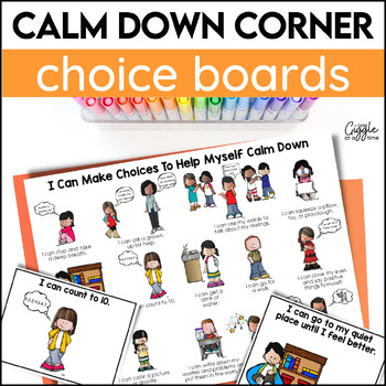 Preview of Calm Down Calming Corner Printables Strategies Posters Visuals Self Regulation 