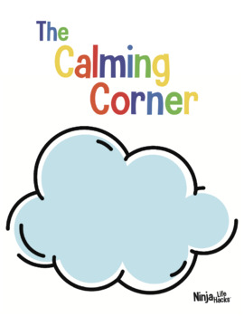 Preview of Calm Down Corner Classroom Kit, Feelings Poster, Ninja Moods Bulletin Board Set