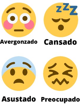 Calm Down Corner Emotion Emojis in English and Spanish by Kacey Jones