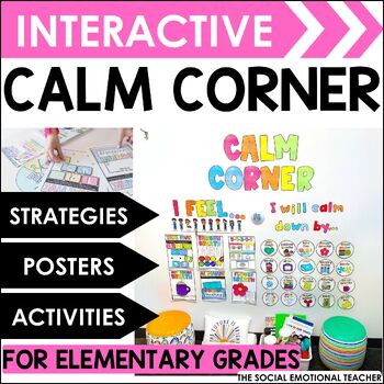 Preview of Calm Down Corner Kit + Calming Strategy Posters for Classroom Management & SEL