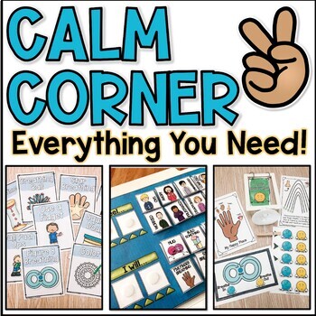 Preview of Calm Down Corner Lesson, Centers, Posters, and Lapbook