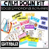 Calm Down Corner Lesson and Kit with Editable Posters