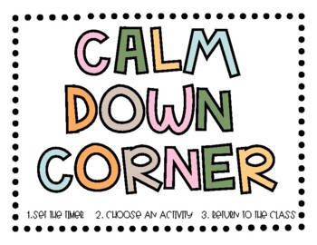 Preview of Calm Down Corner Poster