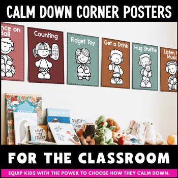 Preview of Calm Down Corner Posters Special Education Sensory Friendly Decor Visual Support