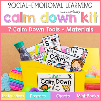 Preview of Calm Down Corner Posters & Tool Kit - Calming Strategies & Self-Regulation SEL