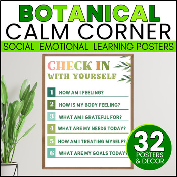 Preview of Calm Down Corner Printables Calming Posters Strategies Emotional Self Regulation