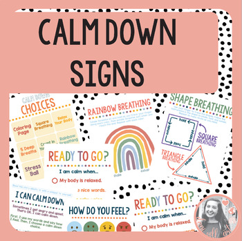 Calm Down Corner Signs by DaniVill Art | Teachers Pay Teachers