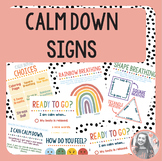 Calm Down Corner Signs • EDITABLE