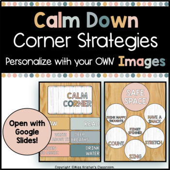 Preview of Calm Down Corner Strategy Posters: Boho Neutral