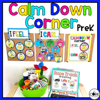 Preview of Calm Down Corner for Preschool - Choice Posters - PreK Calm Down Activities