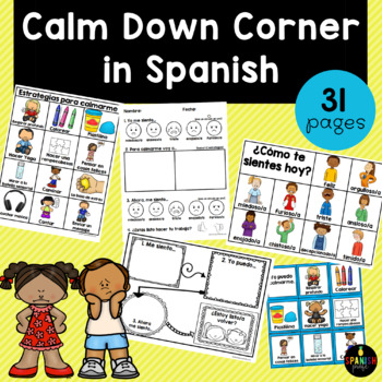 Preview of Calm Down Corner in Spanish - Spanish Take a Break