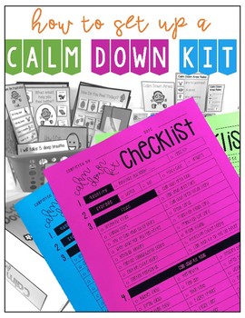 Preview of Calm Down Kit Checklist FREEBIE