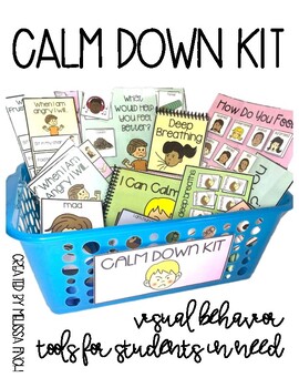 Preview of Calm Down Kit- Social Emotional Learning Strategies and Visual Supports