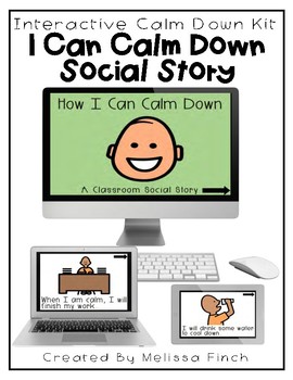 Preview of Calm Down Kit- Interactive Calm Down Social Narrative