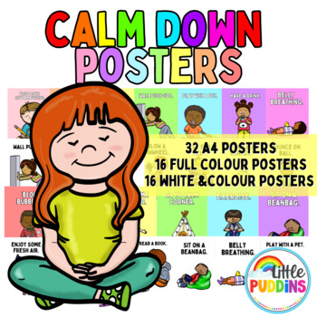 School Calming Down Posters Behaviour Speech & Language ADHD Autism 