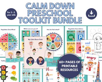 Preview of Calm Down Resource Toolkit for Preschoolers | SEL, Regulation, Coping Skills