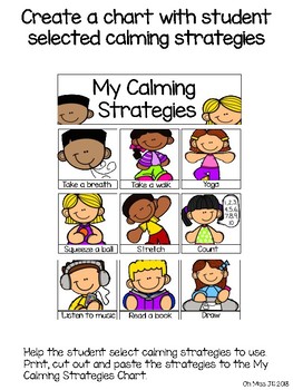 Calm Down Techniques Chart Calming Down Toddlers Children Kids