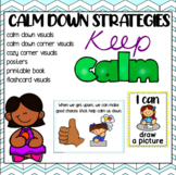 Calm Down Strategies and Cozy Corner Visuals for 3K, Pre-K