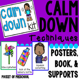 Calm Down Techniques - Calm Down Corner, Books, Posters, and Supports