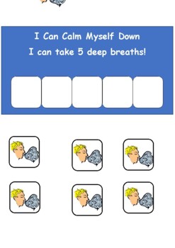 Calm Down Tool - I can take 5 deep breaths! by Inspired by Autism